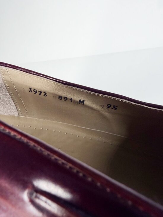 Mezlan Burgundy Tassel Loafers Men’s 9.5M Wingtip Kiltie Slip On Vero Cuoio main image 13